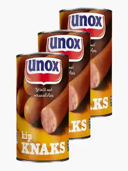 Flink Unox Kip knaks 400g 3x aanbieding