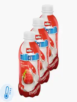 Flink Mullermilk Aardbei 378g 3x aanbieding