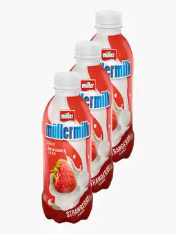 Flink Mullermilk Aardbei 378g 3x aanbieding
