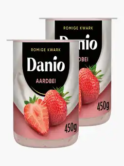 Flink Danio Romige kwark aardbei 450g 2x aanbieding