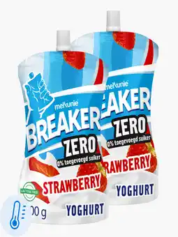 Flink Melkunie Breaker yoghurt aardbei zonder toegevoegde suikers 200g 2x aanbieding