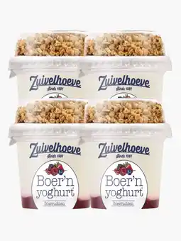 Flink Zuivelhoeve Boer'n yoghurt bosvruchten & muesli 170g 4x aanbieding