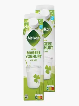 Flink Melkan Magere yoghurt 1L 2x aanbieding