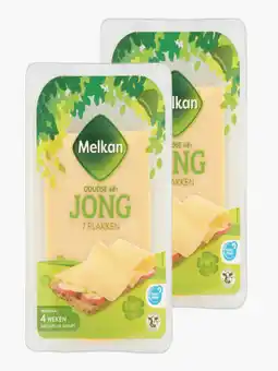 Flink Melkan Gouda jong plakken 190g 2x aanbieding
