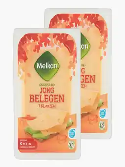 Flink Melkan Gouda jong belegen plakken 190g 2x aanbieding