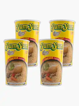 Flink Yum Yum Chicken flavour instant noodles cup 70g 4x aanbieding