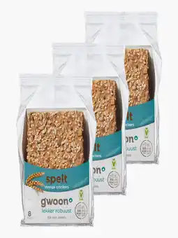 Flink G'woon Spelt Crackers 175g 3x aanbieding