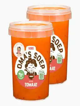 Flink Oma's Soep Romige tomatensoep 500ml 2x aanbieding