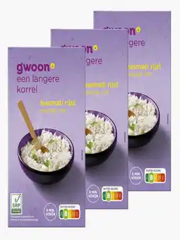 Flink G'woon Basmati Rijst 400g 3x aanbieding