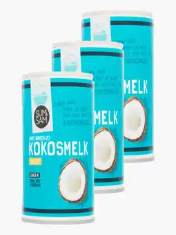 Flink Sum & Sam Kokosmelk light 400g 3x aanbieding