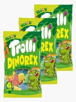 Flink Trolli Dinorex Sour 200g 3x aanbieding