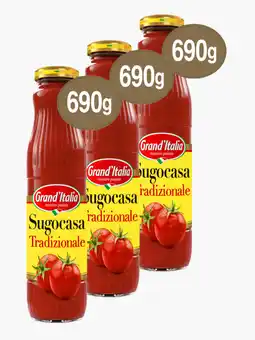 Flink Grand'Italia Tomatensaus Sugocasa Tradizionale 690g 3x aanbieding