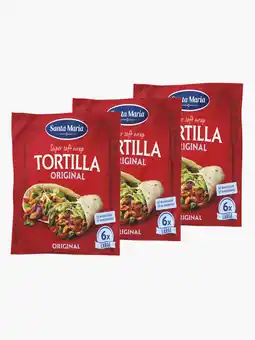 Flink Santa Maria Tortilla Wraps Large 6st 371g 3x aanbieding