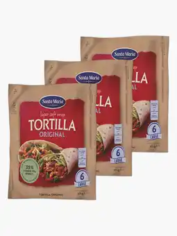 Flink Santa Maria Tortilla Wraps Large 6st 371g 3x aanbieding