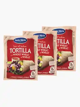 Flink Santa Maria Tortilla Wraps Volkoren Medium 8st 320g 3x aanbieding