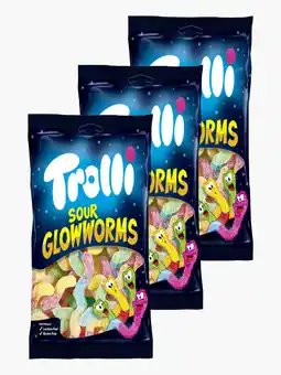 Flink Trolli Zure Gloeiwormen 200g 3x aanbieding