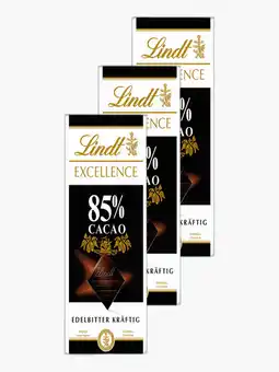 Flink Lindt 85% cacao 100gr 3x aanbieding