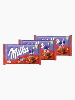 Flink Milka Chocoladereep Daim 3x aanbieding