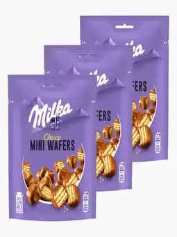 Flink Milka Mini Wafers Chocolade Koekjes Bites 110g 3x aanbieding