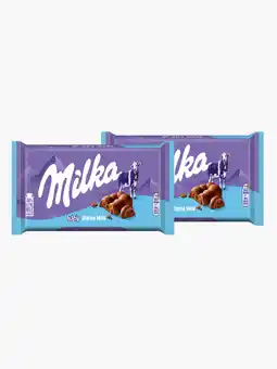 Flink Milka Chocoladereep bubbly alpenmelk 90g 2x aanbieding