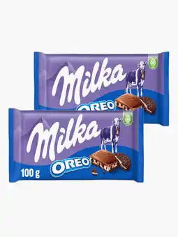 Flink Milka Chocoladereep Oreo 100g 2x aanbieding