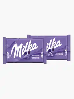 Flink Milka Chocoladereep alpenmelk 90g 2x aanbieding