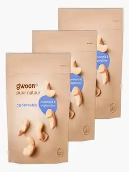 Flink G'woon Cashewnoten Ongebrand Ongezouten 200g 3x aanbieding