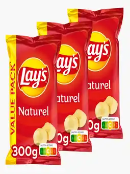 Flink Lay's Naturel 300g 3x aanbieding