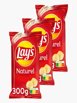 Flink Lay's Naturel 300g 3x aanbieding