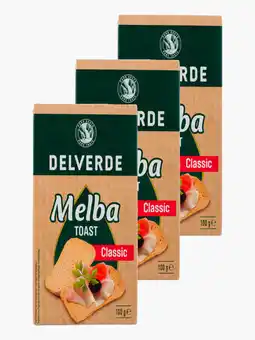Flink Delverde Melba toast classic 100g 3x aanbieding