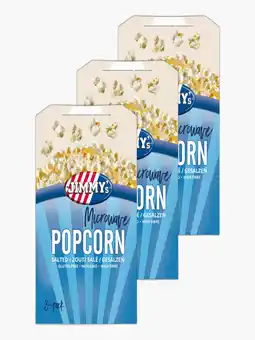 Flink Jimmy's Microwave Popcorn Zout 3x90g 3x aanbieding