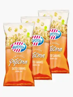 Flink Jimmy's Popcorn Salted Caramel 150g 3x aanbieding
