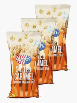 Flink Jimmy's Popcorn Salted Caramel 150g 3x aanbieding