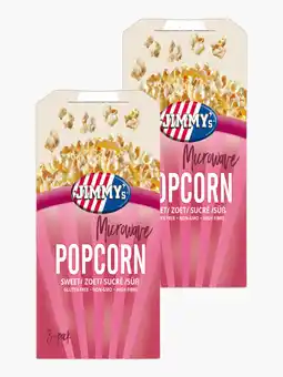 Flink Jimmy's Microwave Popcorn Zoet 3x90g 2x aanbieding