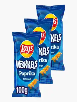 Flink Lay's Wokkels Paprika Chips 100g 3x aanbieding
