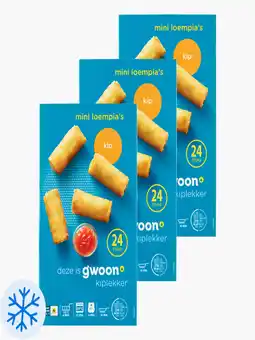 Flink G'woon Mini Loempia's kip 24st 3x aanbieding