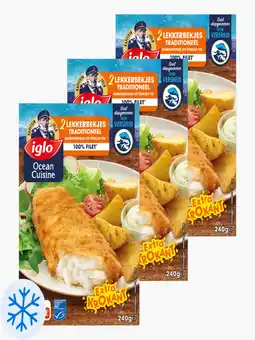 Flink Iglo Lekkerbekjes traditioneel 240g 3x aanbieding