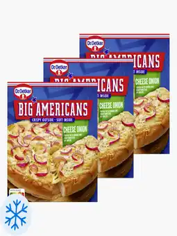 Flink Dr. Oetker Big Americans Pizza Cheese Onion 385g 3x aanbieding