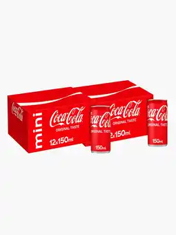 Flink Coca Cola mini's 12-pack 15cl 2x aanbieding
