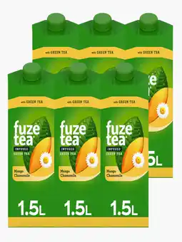 Flink Fuze Tea Green Ice Tea Mango Chamomile 1.5L 6x aanbieding