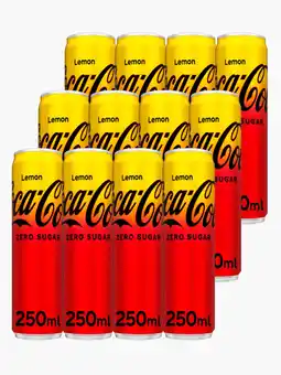 Flink Coca Cola Zero sugar lemon 25cl 12x aanbieding