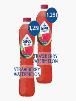 Flink Spa Fruit still aardbei watermeloen 1.25L 2x aanbieding