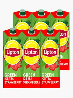 Flink Lipton Ice Tea Green Strawberry 1.5L 6x aanbieding