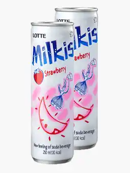 Flink Milkis Soft Drink Strawberry Can 25cl 2x aanbieding