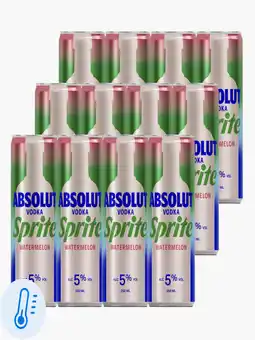 Flink Absolut Vodka & Sprite Watermeloen 250ml blik 12x aanbieding