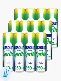 Flink Absolut Vodka & Sprite 25cl 12x aanbieding