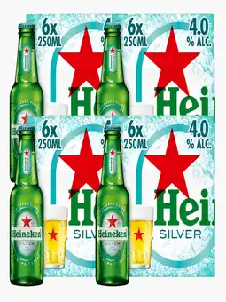 Flink Heineken Silver 6-pack 25cl 4x aanbieding