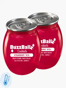 Flink BuzzBallzz Strawberry Rita 13,5% 20cl 2x aanbieding