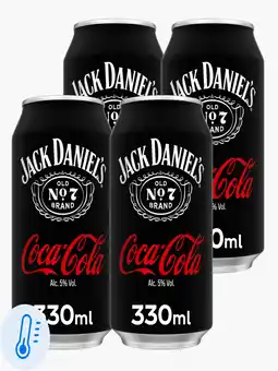 Flink Jack Daniels & Cola 5% 33cl 4x aanbieding