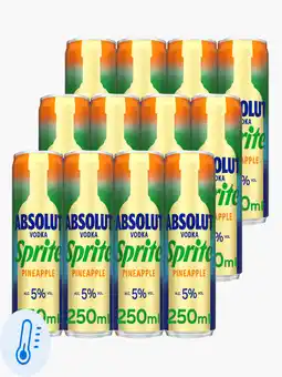 Flink Absolut Vodka & Sprite Ananas 250ml blik 12x aanbieding
